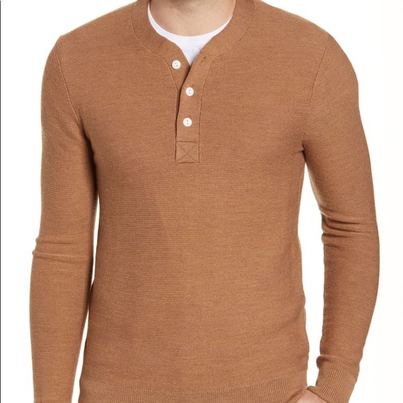 Merino wool knit Henley NWT